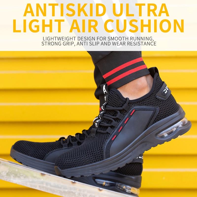 Pantofi de lucru, cizme cu vârf de oțel, respirabile, ușoare, pantofi de lucru de siguranță, anti-alunecoși, pentru bărbați, femei, bărbați, pantofi de lucru