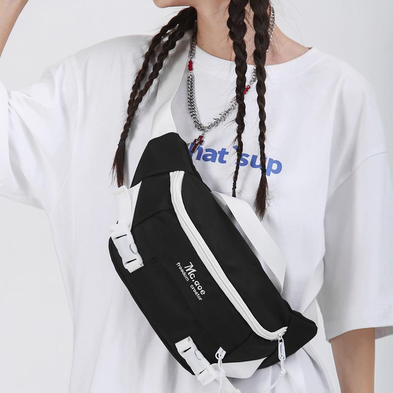 Damska torba na klatkę piersiową Trend w modzie Torba na talię Uliczny hip-hopowy piterek unisex saszetka na pasek Wysokiej jakości nylonowe damskie torby na ramię typu crossbody