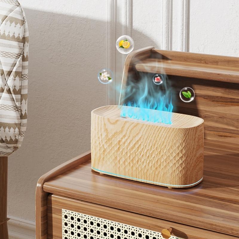 Realistic Flame Humidifier USB Misting Home Dormitory Office Bedroom Desktop With Small Night Light Accessories