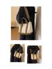 Japanese Color Block Canvas Tote: Lightweight, Large-Capacity, Versatile Handbag for Women - Shoulder or Crossbody Use.