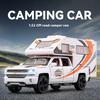 1/32 Chevrolet Off-road Camper Model Metal Die Cast Children's Toy Car Simulation Sound and Light Pull Back Boy Holiday Gift
