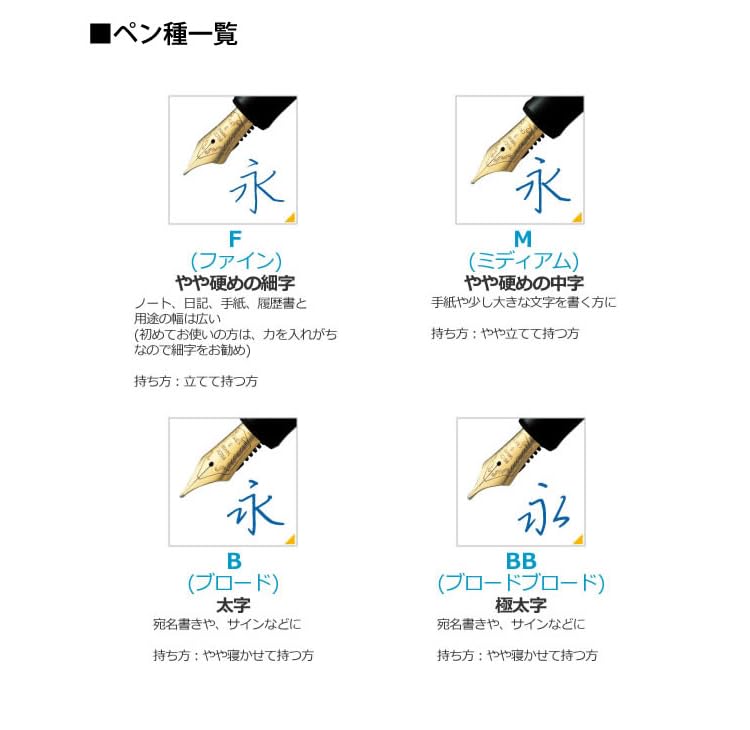 Fountain Pen Custom 845 Jet Black Bold Set with Ink Cartridges FKV-5MR-B-B (B) 4-piece