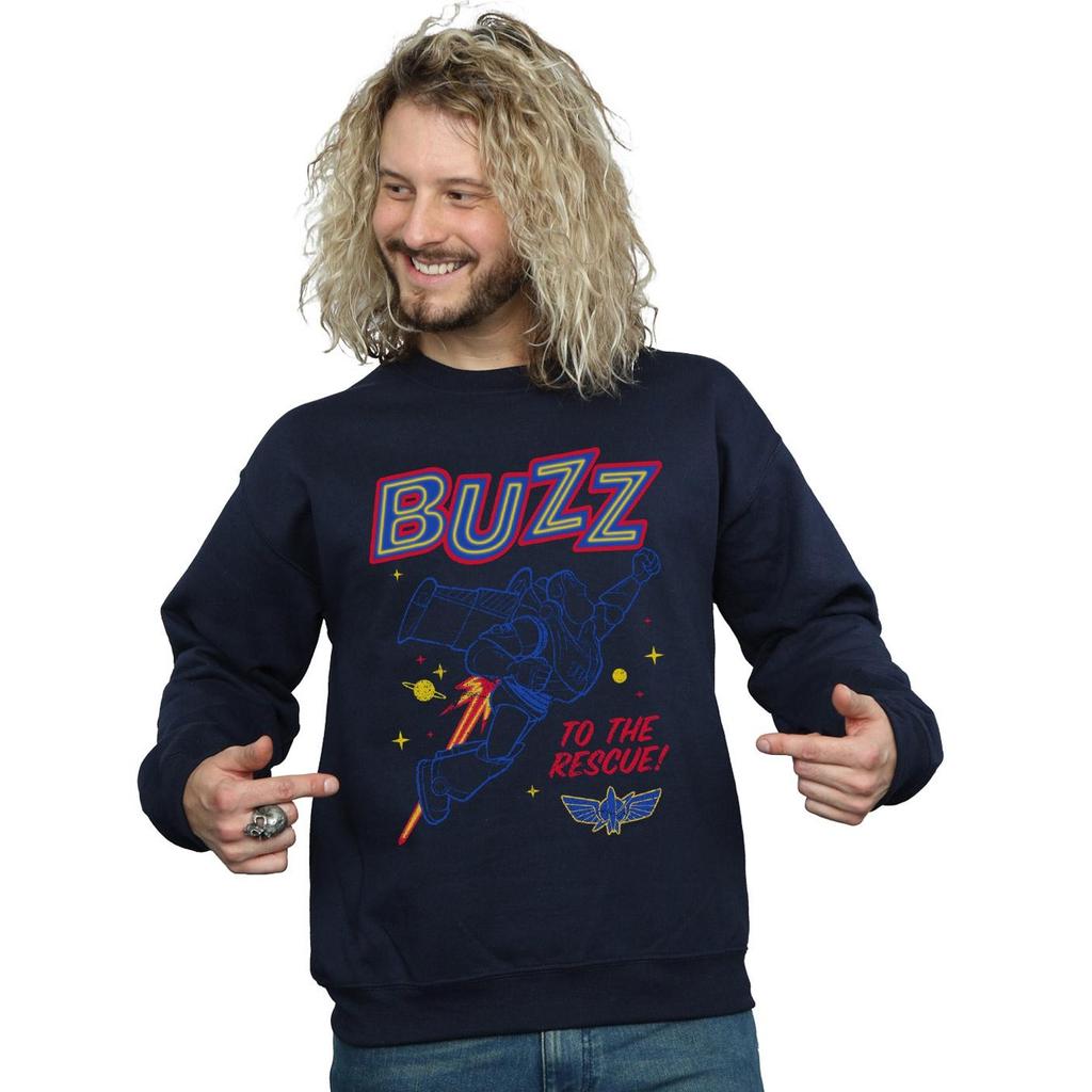 Disney Mens Toy Story 4 Buzz To The Rescue Sweatshirt