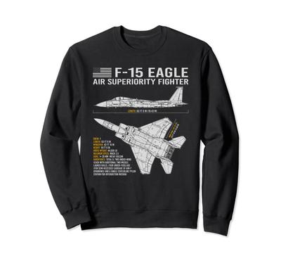 F-15 Eagle Aircraft Blueprint Jet Fighter Data Trainer