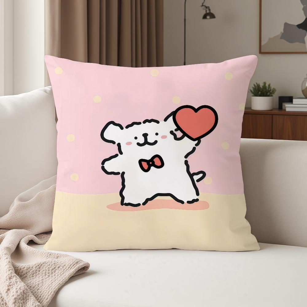 Line Dog M-maltese Pillow Case Suitable For Bedrooms Living Rooms Cars Home Decoration