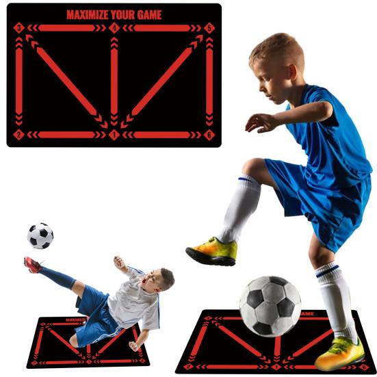 Football Footstep Training Mat Soccer Practicing Equipment Wear Resistant Dribble Control Shock Absorption