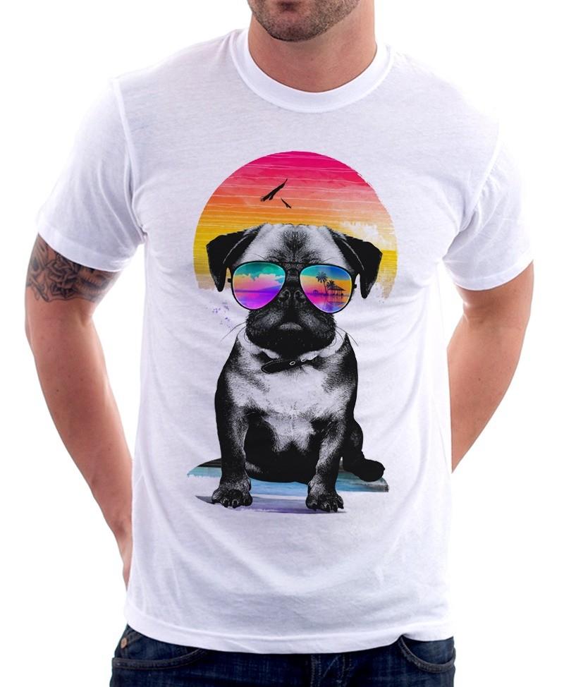 

PUG Life dog cute Summer Pug white printed t-shirt OZ9412 2XL