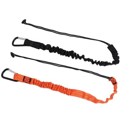 Anti-Falling Tool Safety Rope With Carabiner Hook Tool Lanyard Safety Bungee Tether  Work Tools