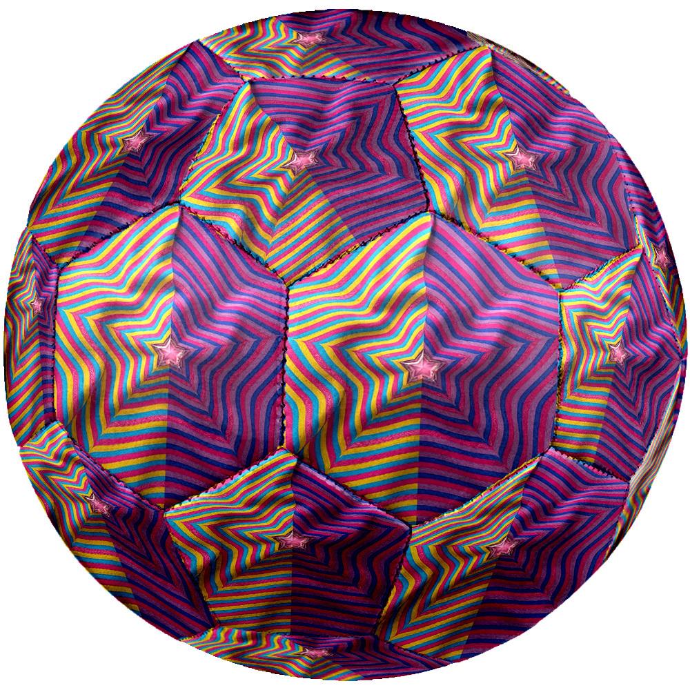 1pc Colorful Star Theme Soccer Ball Football, Size 5, Lightweight PVC, Outdoor Training Soccer Ball,Gift J6146