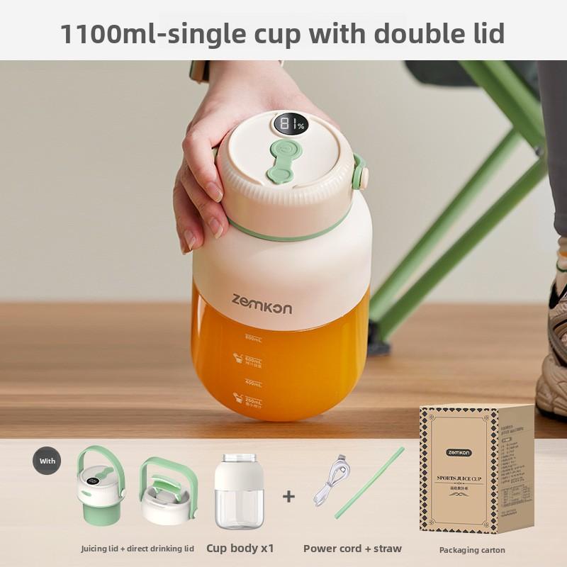 Portable Electric Juicer – Mini Automatic Fruit Juice Extractor, Home Use Rechargeable Blender Cup, Easy Clean White Single Cup