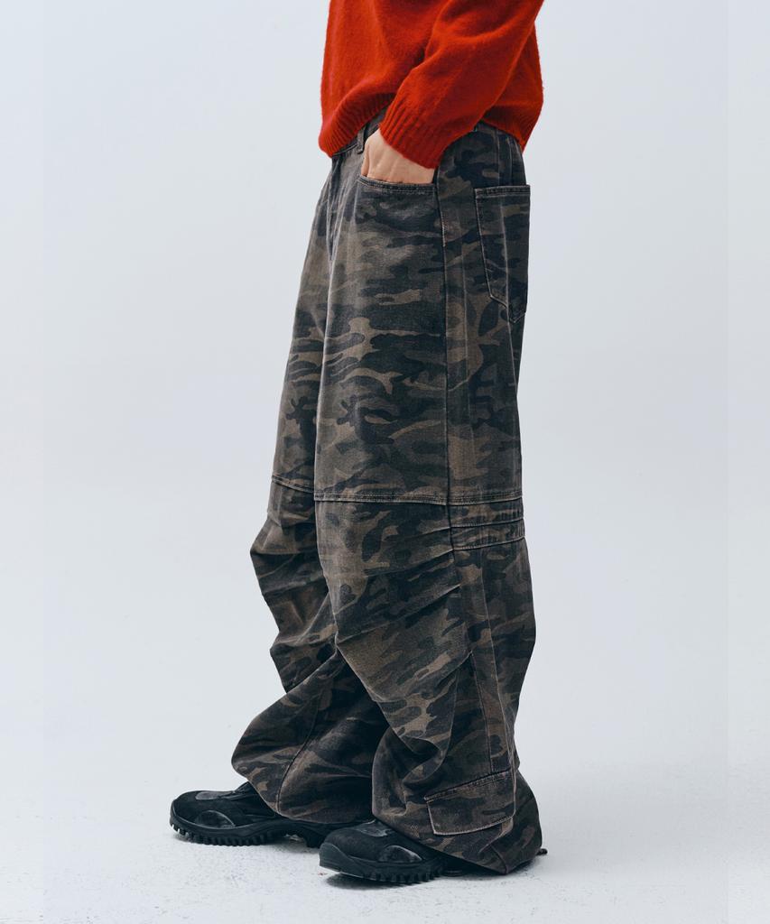 INTEMPOMOOD Camo Wide Parachute Pants_Camouflage