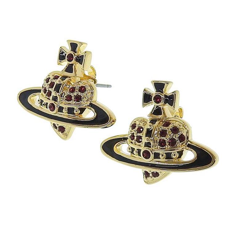 Vivienne Westwood Celestial Design Earrings Women earrings Black 6201032602R279 Basic Packaging-Dust Bag+Box