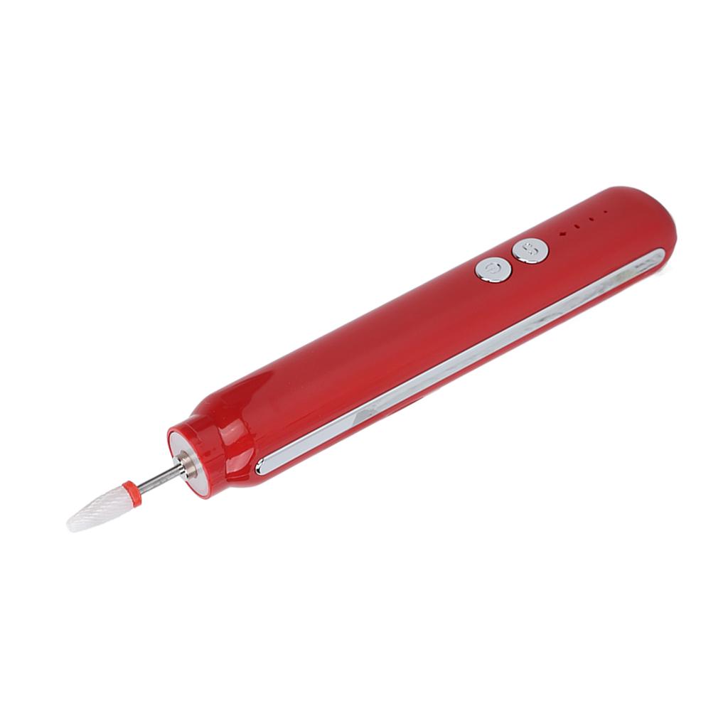Nail Drill Machine USB Charging 3 Speeds Portable Electric Nail File Set with Light for Manicure Pedicure
