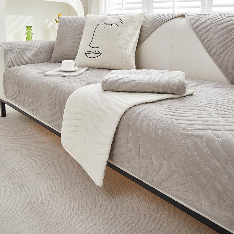 Shu Cotton Velvet Sofa Cushion Winter Antislip Cushion Thickened Short Plush Sofa Cover Towel Four Seasons Universal
