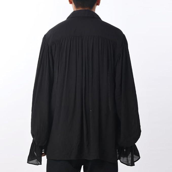 Haut de performance médiéval américain pour hommes à lacets et manches bouffantes
