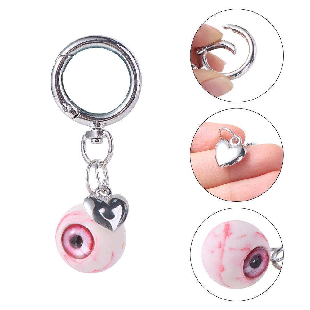 Eyeball Charms Halloween Eyes Keychain Resin Material Eye Keychain Gothic Eye Keychain  Cool Decor