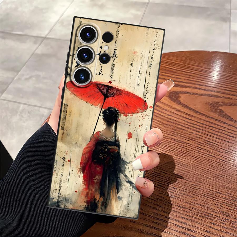 Kreskówkowy Retro Etui Dziewczyna dla Samsung Galaxy S26 Ultra S23 Note 20 8 9 10 S21 FE S20 Ultra S10 S9 S24 S25 Plus Etui Pokrowiec Telefonu