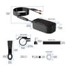 Motorcycle Phone Charger 3-Port Fast Charging 30W PD+18W USB-A+30W Retractable Type-C Cable Power Supply Adapter With Voltmeter