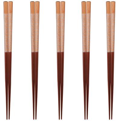 Happy Set of Made In PID4548 J-kitchens Chopsticks, 5, Material Wood, Chopsticks, Japan,