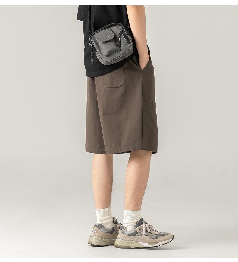 Tooling Shorts Man's Summer Japanese Thin Sports Casual Pants Man's Big Pocket Loose Five-point Pants