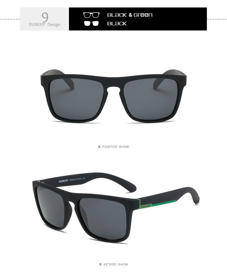 DUBERY D731 Polarized Cycling Sunglasses - Retro Sport Style for Men