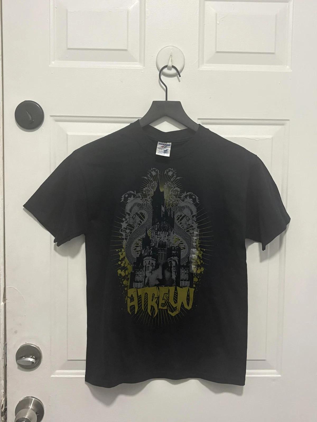 

Футболка с логотипом группы Atreyu, детская, размер L (14-16), черная, Jerzees, с принтом Castle Skull 3XL