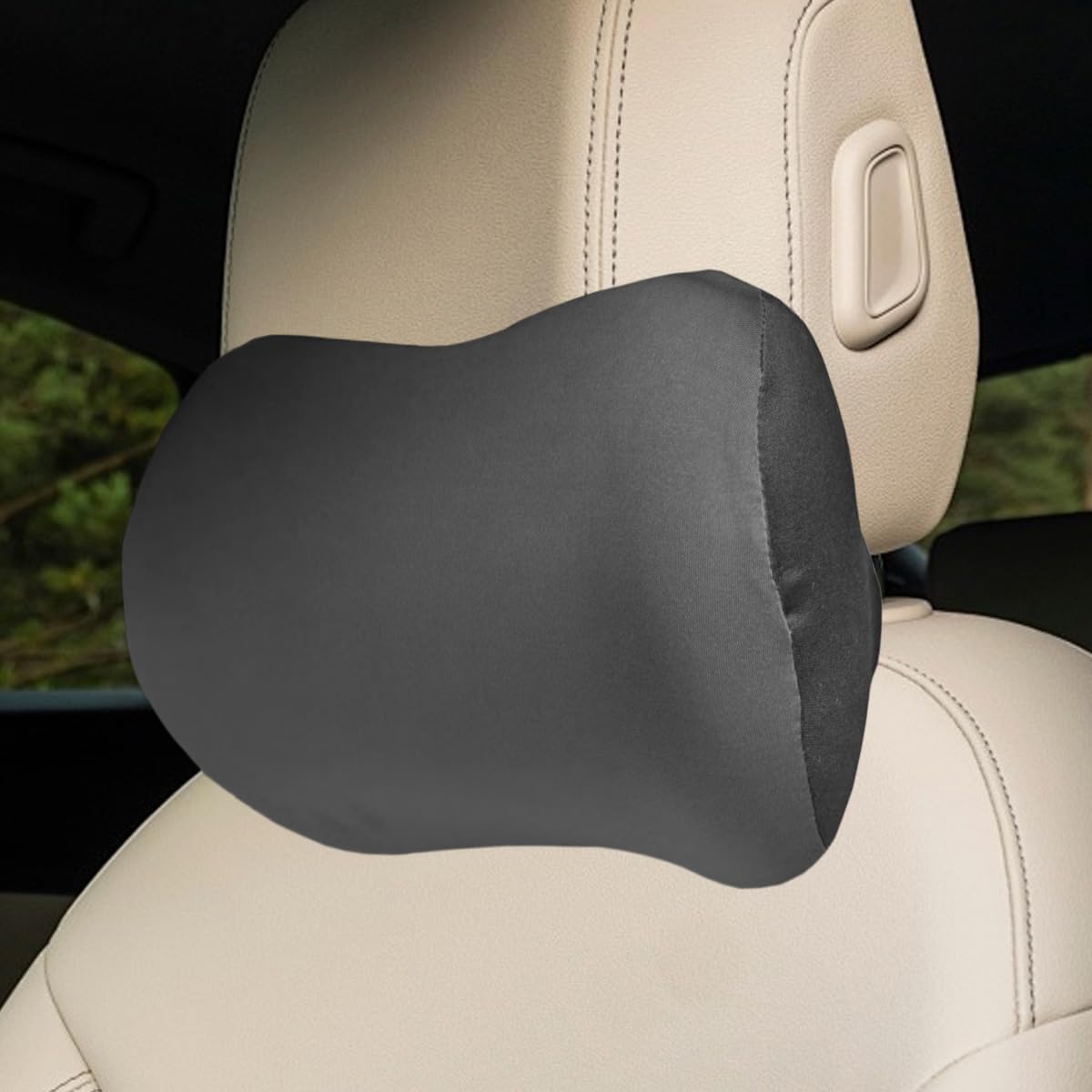 

Car Headrest Pillow for Driving - Memory Foam Soft Automotive Neck Support Pillow Cushion with Adjustable Strap - Comfortable Car Seat Headrest серый