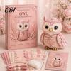 Handmade Gift Idea Pink Animals Patchwork Kit, DIY Felt Woodland Friends Sewing Project, 3D Cute Creative Hobby Kit Art Craft for Beginners Home Decor
