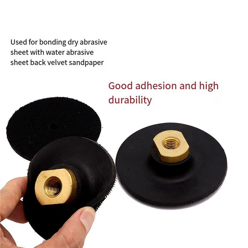 A84E-Rubber Backing Pad Polishing Grinding Disc Holder For Angle Grinder M14 Abrasive Self-Adhesive Grinding Backing Pad 3In Dur