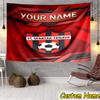 Benutzerdefinierter Name FC Spartak Trnava Wandteppich Raumdekoration Wandbehang für Wohnzimmer Schlafzimmer, Studentenwohnheim, Geburtstags- und Weihnachtsgeschenke