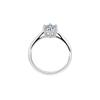 Sterling Silver Six-Prong Moissanite Ring: Non-Fading 925 Silver Pinky Ring for Men & Women, 18K Gold Accents