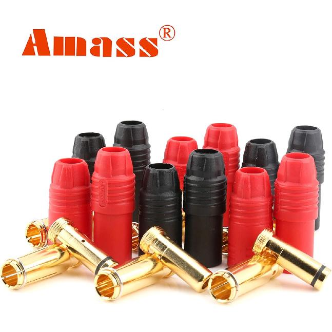 SoloGood 6pairs Amass AS150 Male Female Anti Spark Connector Gold Plated Banana Plug Set for Battery ESC and Charge Lead