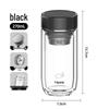 Pure Titanium Tea Infuser Glass Cup