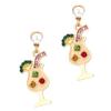 European and American Cross-border Fashion Temperament Creative Personality Design Cocktail Cup Alloy Diamond Earrings
