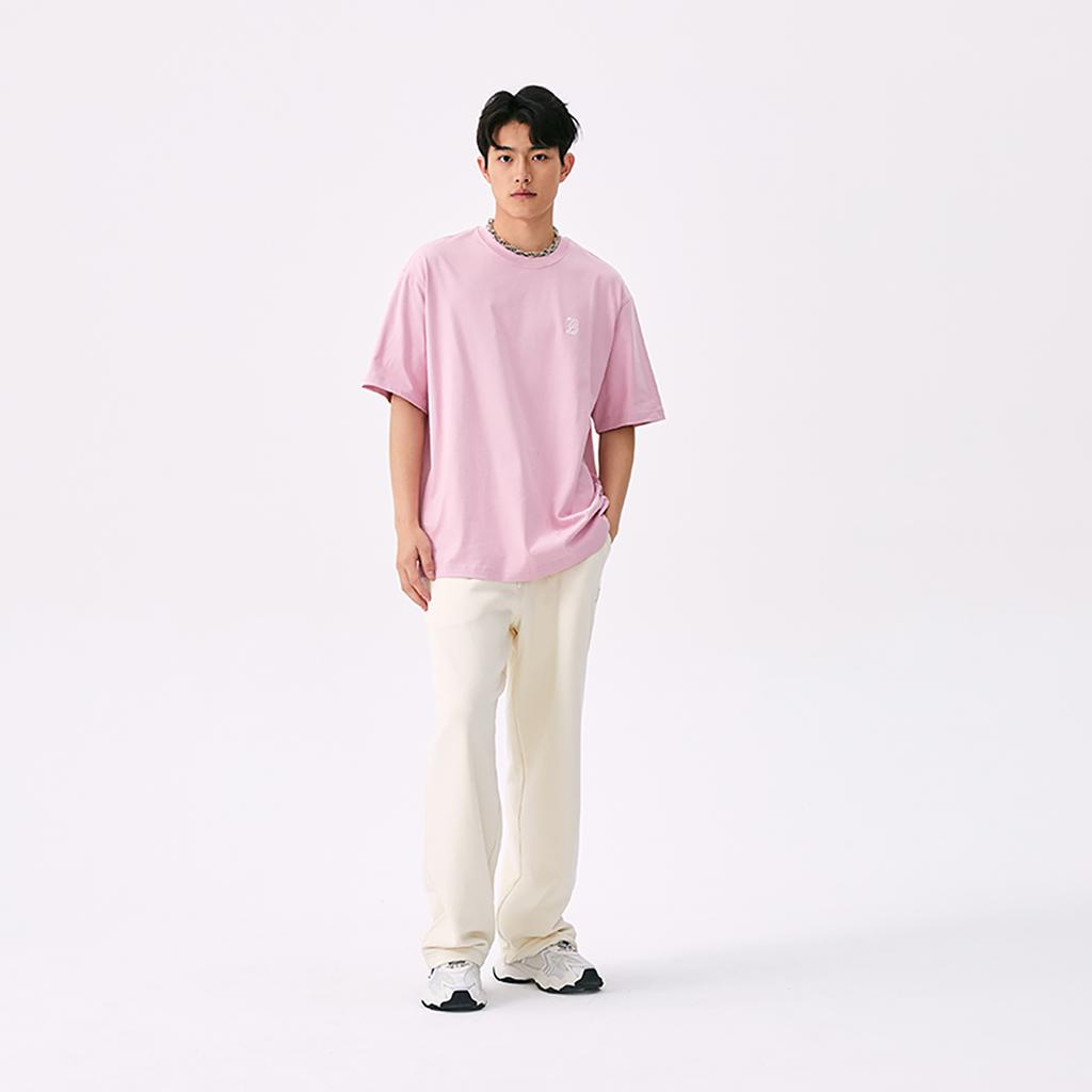 New MLB Boston Red Sox Basic Collection SS25 T Shirt Unisex Heather Gray Pink 3ATSB0253-43PKM