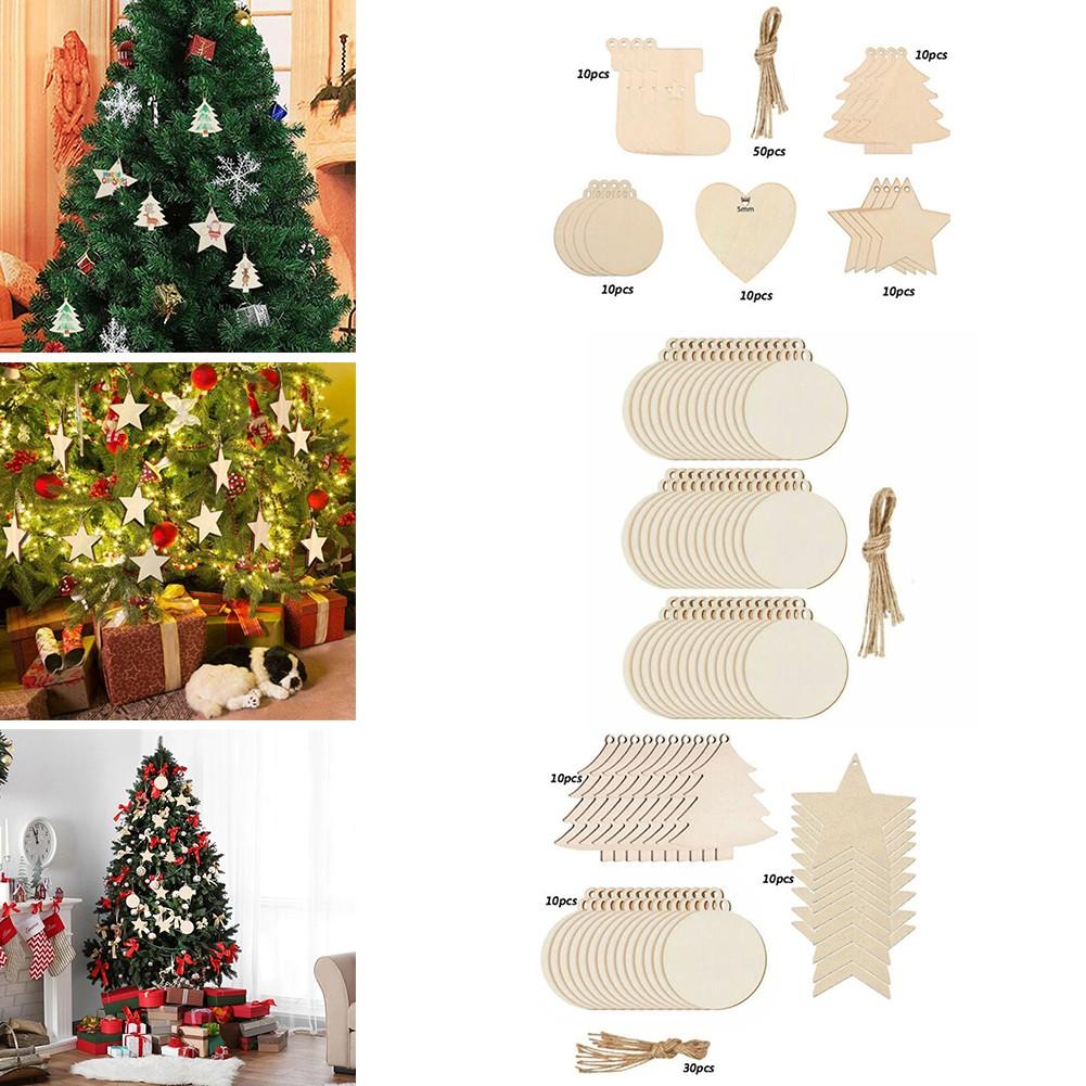 Create Lasting Memories with 30Pcs Wooden Christmas Ornaments DIY Decor