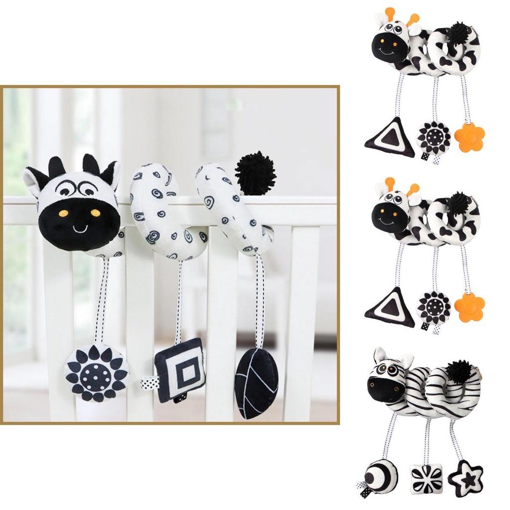 Black And White Animal Visual Stimulation Early Education Crib Toy
