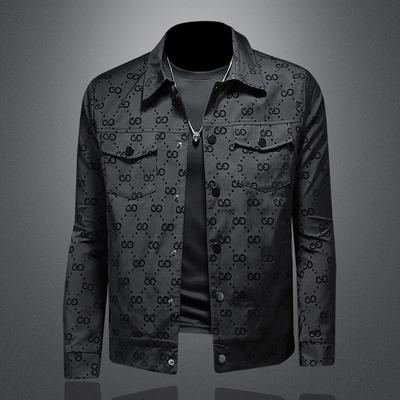 Spring New Jacket Men's Large Size Lapel Jacket Thin Slim Fit