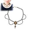 Pearl Tassel Virgin Chokers Necklace Acrylic Religious Jewelry New Cross Necklace  For Women