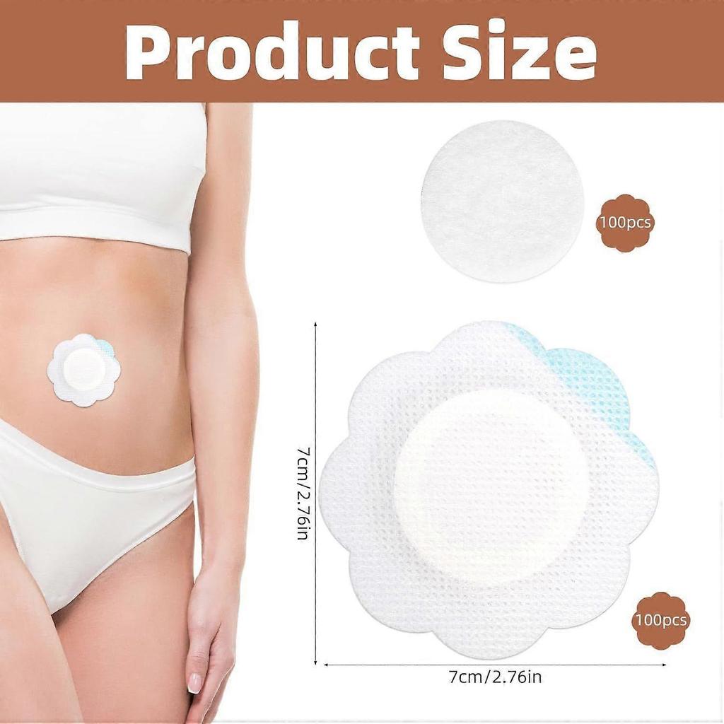 2025 Latest Model 100pcs Castor Oil Pack Wrap for Belly Button, Disposable