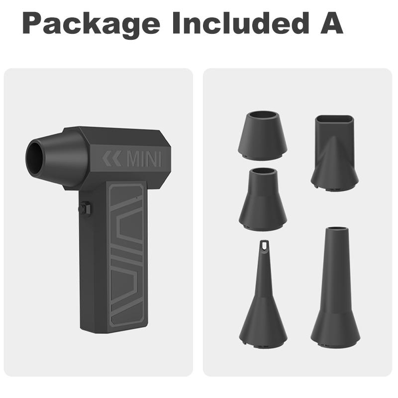 

Pocket Dust Blower Violent Fan 300000RPM Powerful Air Blower Electric Air Duster With 5 Nozzle Rechargeable Super Jet Dry Blower