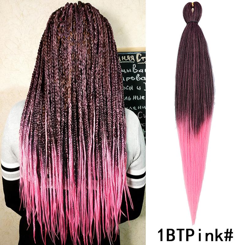 Fluffy EZ Large Three-Color Silk Braid Wig - Low-Temperature, Flame Retardant Styling