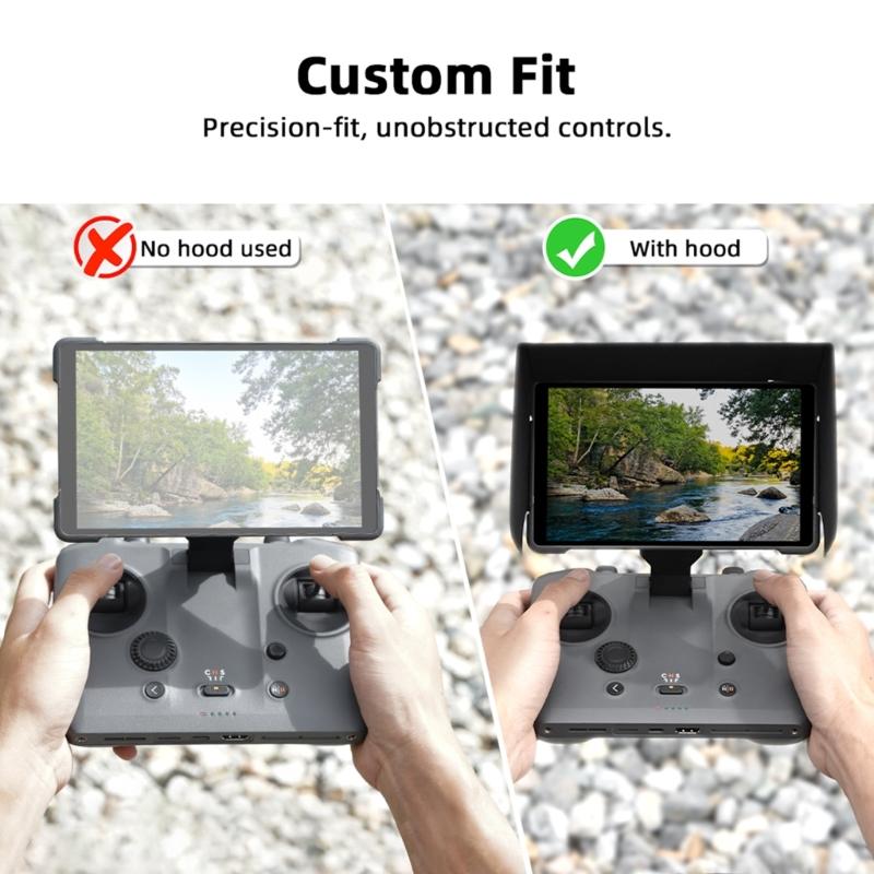 Quick Folding Sun Hood Cover For Remote PRO2 Drones Controllers Soft PU Fabric Easy Storage Travel Friendly
