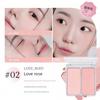 Pei Zhuhyun's Same Style Korean 2an Dual-Color Blush, Expanding Color Blush, Brightening, Girlish Look, Girl Group Milk Pink
