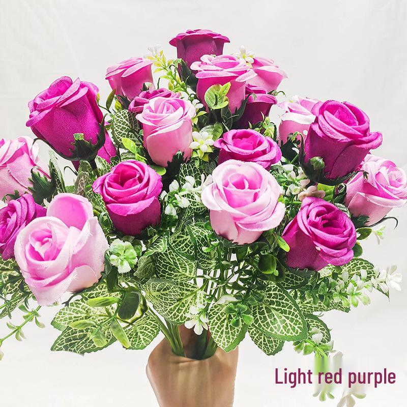 Peace Rose Artificial Floral Bouquet Decoration