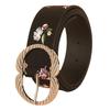 A Simple and Casual Belt for Women with Lip Pin Buckle and Trendy Printed Fashion Strap, 3.9cm