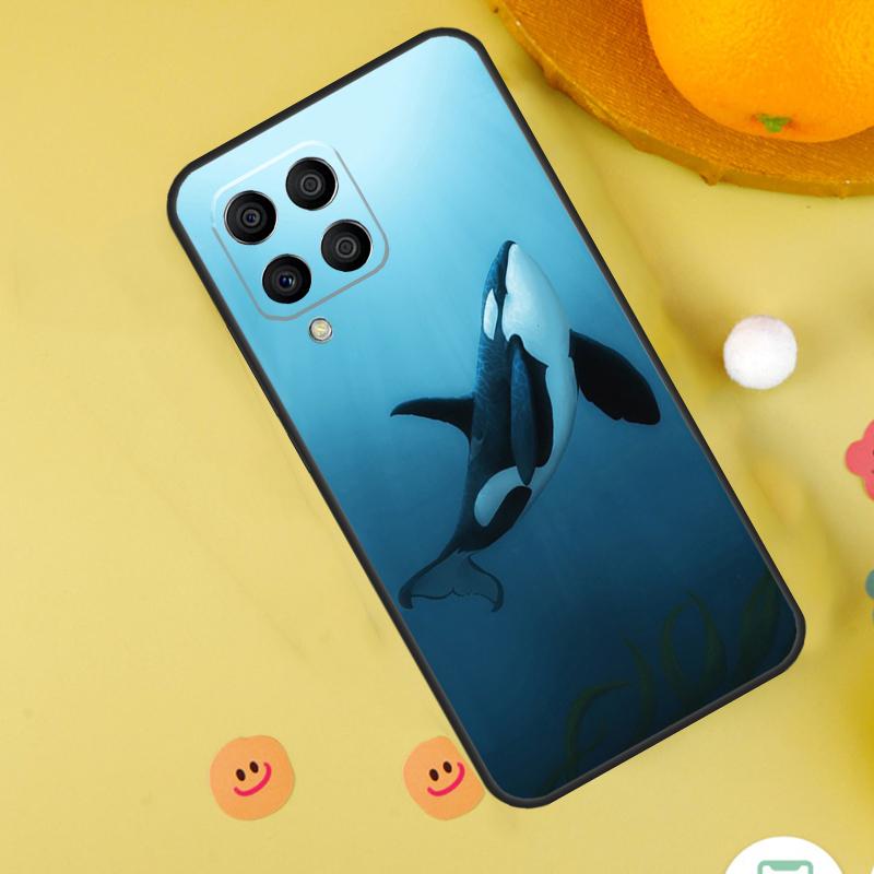 Cartoon Whale For Samsung Galaxy M11 M12 M13 M14 M15 M34 M54 M55 M33 M53 M31 M51 M30s M32 M52 M20 Case