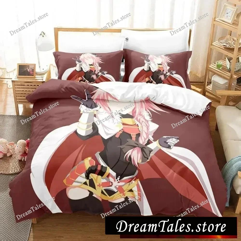 3D-gedrucktes Anime Fate - Astolfo Bettwäsche-Set Jungen Mädchen Twin Queen Size Bettbezug Kissenbezug Bett Kinder Erwachsene Heimtextilien