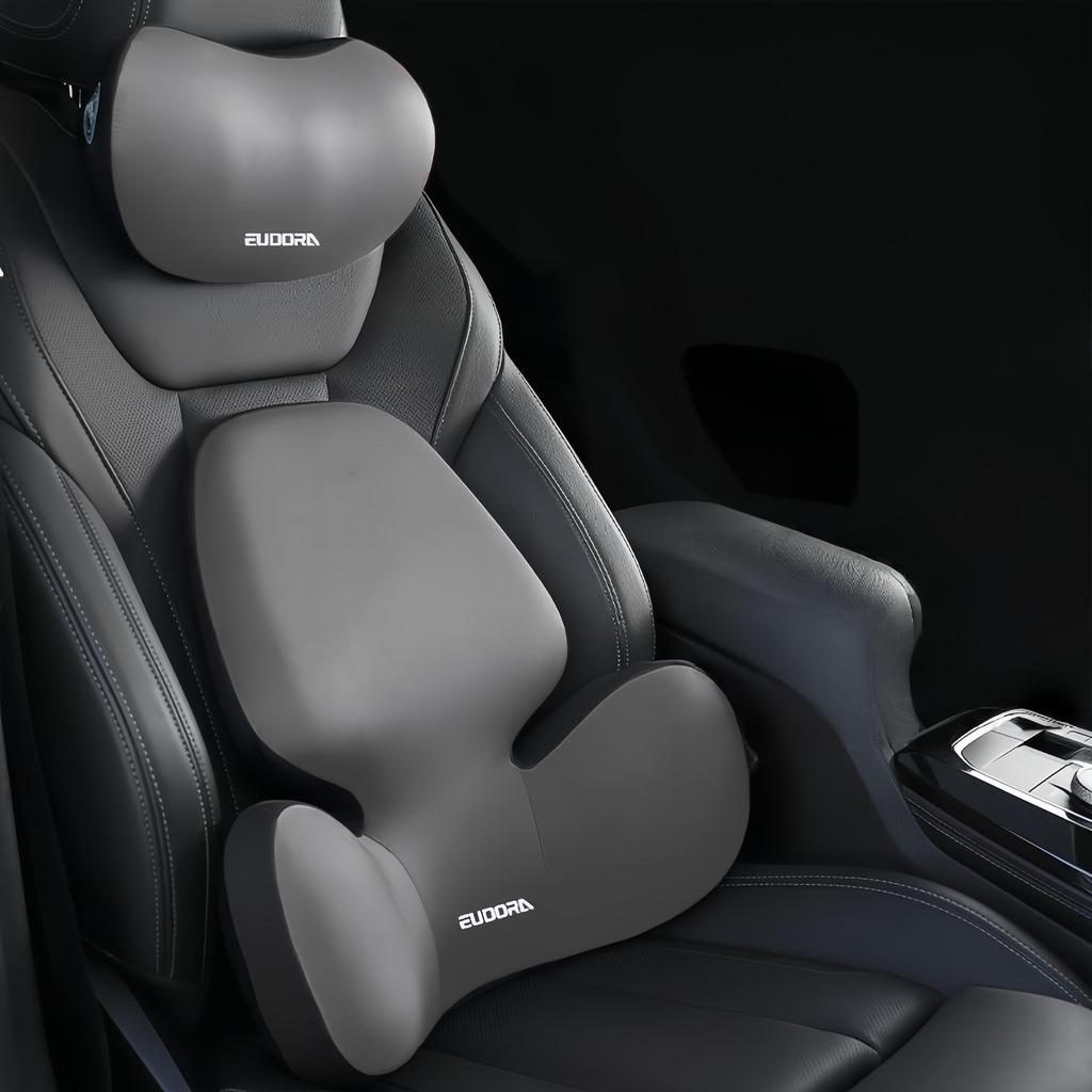 Car Headrest Relieves Neck Pain Headrest Seat Lumbar Cushion Removable Pillowcase Helps Relieve Fatigue Lumbar Support Cushion