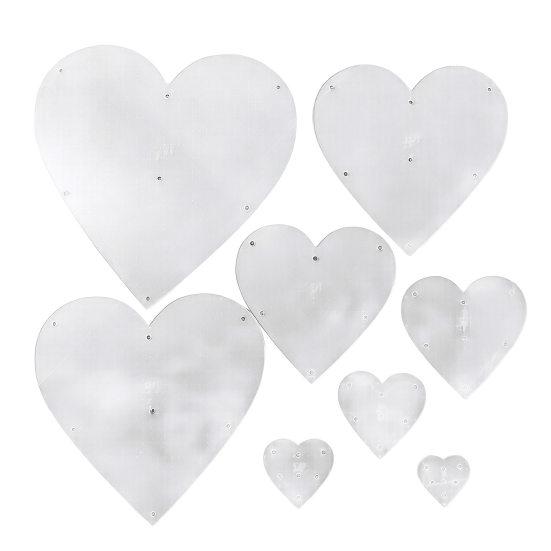 8 шт. Шаблон для шитья в форме сердца, разных размеров, трафареты для квилтинга, толстый акрил, шаблоны с узорами для квилтинга, для рукоделия, швейные принадлежности 8pcs